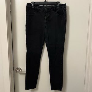 Old Navy Black Mid-Rise Skinny Jeans